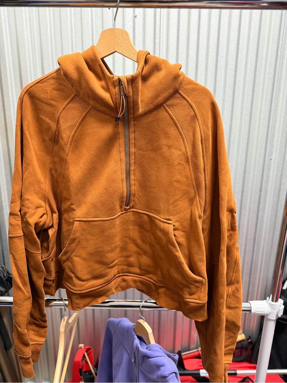 Lululemon Scuba Oversized 1/2 Zip Hoodie - XL/XXL - Copper Brown